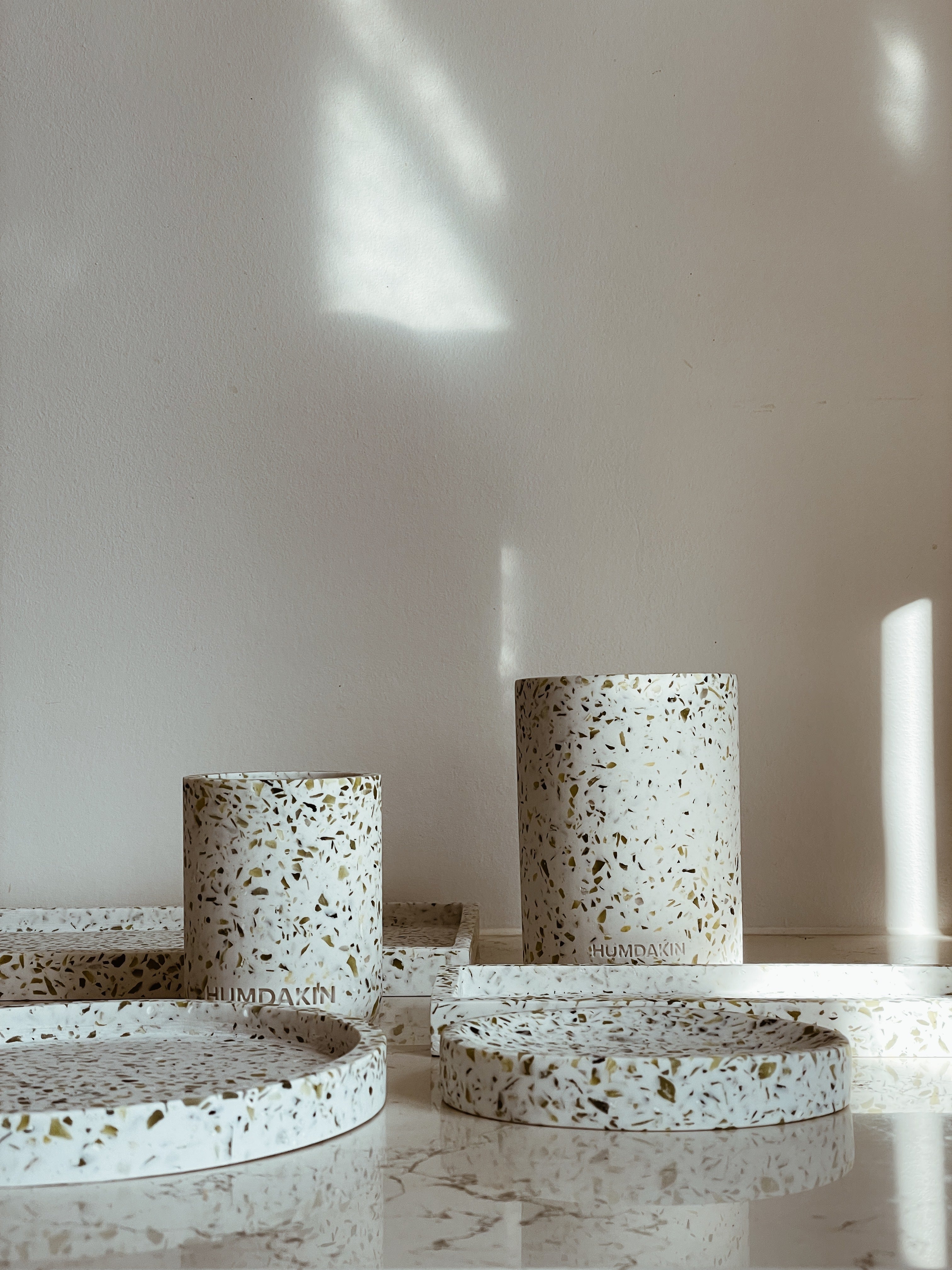 HUMDAKIN Terrazzo Rund Bakke - Grøn Terrazzo